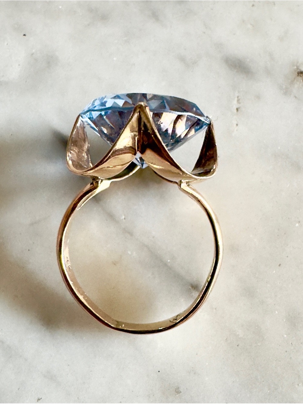 14k Blue Topaz Ring - Picture 6 of 10